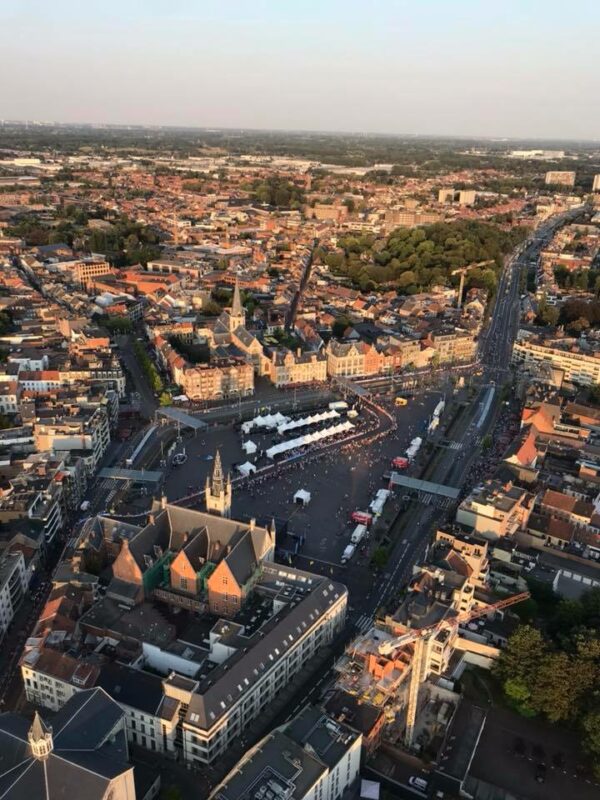 ballonvaart reclame op luchtballon natourcriterium Sint-Niklaas.