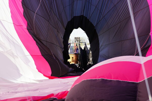 binnen in een luchtballon